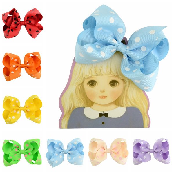 

dots girls hair pins polka dot butterfly baby headbands fashion girl hair accessories clips cute toddler barrettes new kids hairs clip c1578, Slivery;white