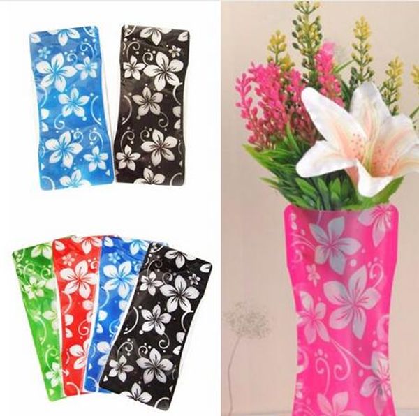 Reusable Foldable Vase Folding Flower Vases Pvc Unbreakable