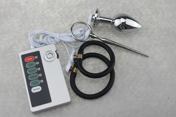 Electro Penis Stimulator Ringe Anal Plug Sex Spielzeug Für Männer Elektrische Schock Medizinische Themen Ring Spielzeug Zubehör Harnröhren Plugs