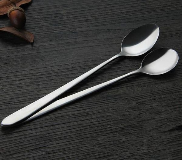 

нержавеющая сталь длинная ручка ложки чай десерт кофе перемешивания ложкой мороженого