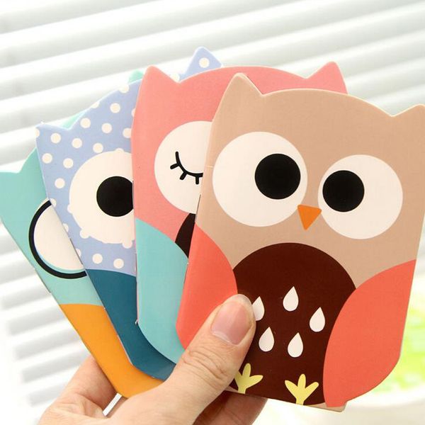 

wholesale- korean cartoon creative stationery notepad cute cartoon owl filofax notebook paper diary students office supplies school, Purple;pink