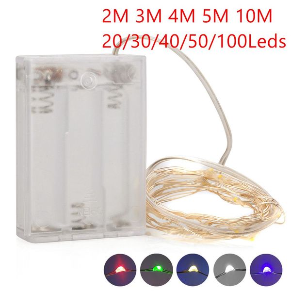 Umlight1688 AA Bateria Operado 2 3 5 M Led Cordas Mini Fio De Cobre LEVOU Cordas de Fadas de Luz de Natal Xmas Festa Em Casa Decoração Luz Quente