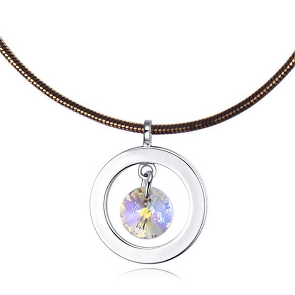 

fashion jewelry womens accessories made with crystals from swarovski elements women necklace pendants brand jewelry 23846, Silver