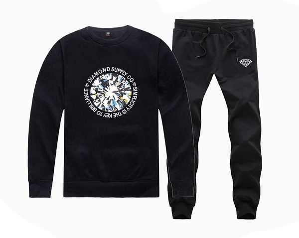 

sale dgk sweatshirts +pants suit for men fleece lined hip hop skateboard crewneck hoodies s-5xl, Black