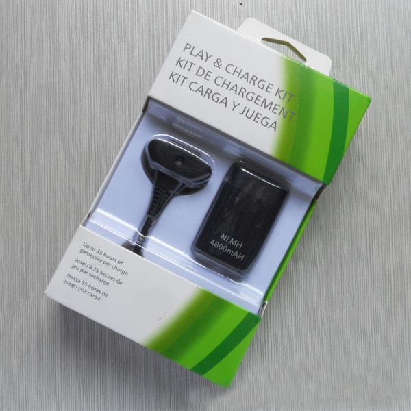 

Wirele handle battery pack 2in1 charging kit 4800m battery pack for xbox 360