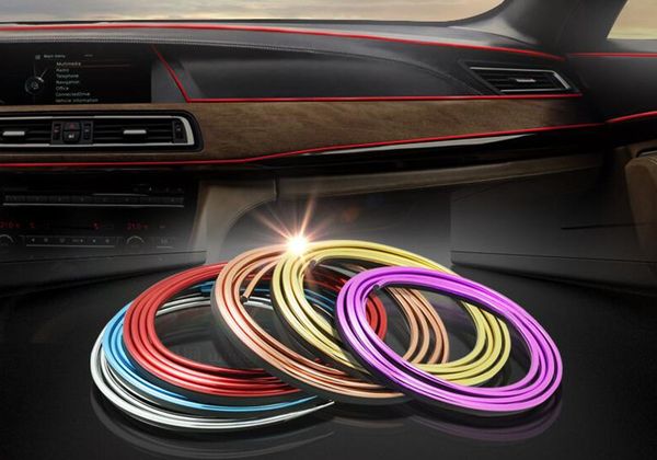 5m Car Sticker Interior Decoration Strips For Mazda Ford Honda Toyota Nissan Car Accessories Sticker Car Styling Moulding Trims Red Car Interior