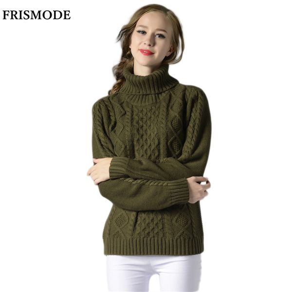

wholesale- 2016 autumn winter fashion crochet cable pullover sweater women thick warm loose pull femme women's turtleneck knitted sweat, White;black