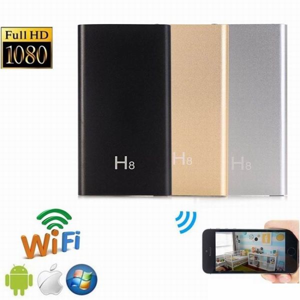 

h8 wifi ip camera p2p camera hd 1080p 5000mah power bank camera motion detection mini camcorder digital video recorder mini dv