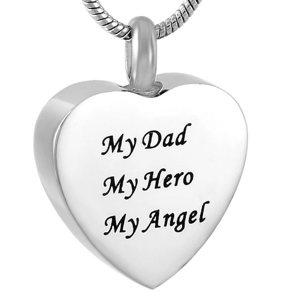 

ijd9788 engrave heart 316l stainless steel pendant necklace blank cremation urn ashes keepsake necklace, Silver