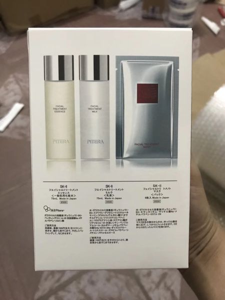 

sk brand set facial treatment pitera essence+ lotion+mask famous skin care set from japan, White