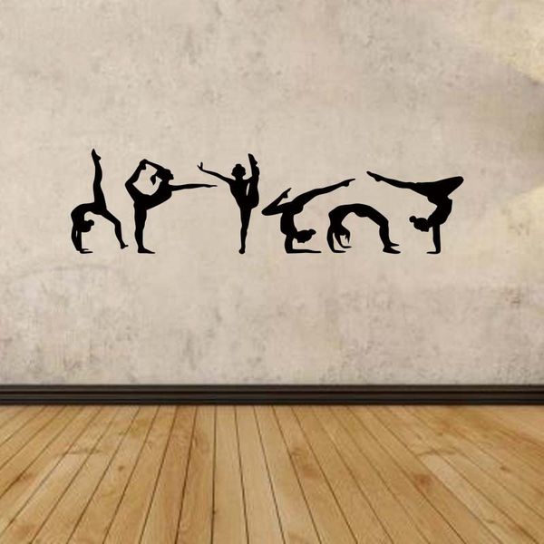 For Gymnastics Girls Set Of Six Wall Art Removable Vinyl Decal