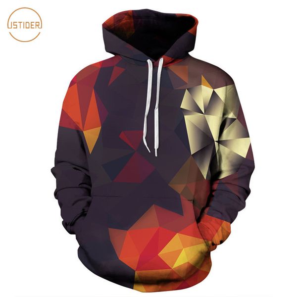 

wholesale- istider 2017 new 3d diamond hoodies mens womens hoody sweatshirts fashion man hip hop hooded sweat loose casual tracksuit, Black