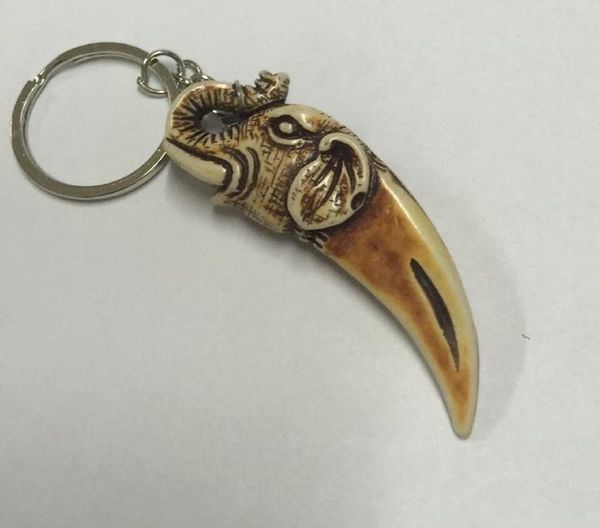 

12 pcs yqtdmy resin faux elephant amulet biker keychain, Slivery;golden