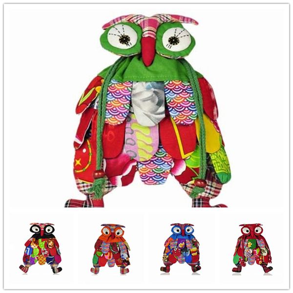 

wholesale new handmade coin purses otton owl coin purses women purses personality purses girls purses b0934, Red;black