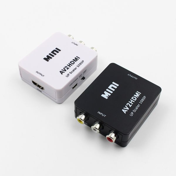 

AV2HDMI 1080P HDTV видеоадаптер mini AV к HDMI конвертер CVBS + L / R RCA к HDMI для Xbox 360 PS3 PC360 с рознично