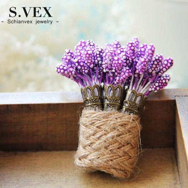 

wholesale- s.vex 2017 new pastoral style vintage forest linen base lavender brooch bouquet pins for women party fashion dresses brooches, Gray