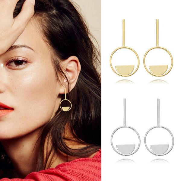 

yc europe & usa 14 k gold plated geometry dangle earrings women's fashion stud earrings original creative design factory price