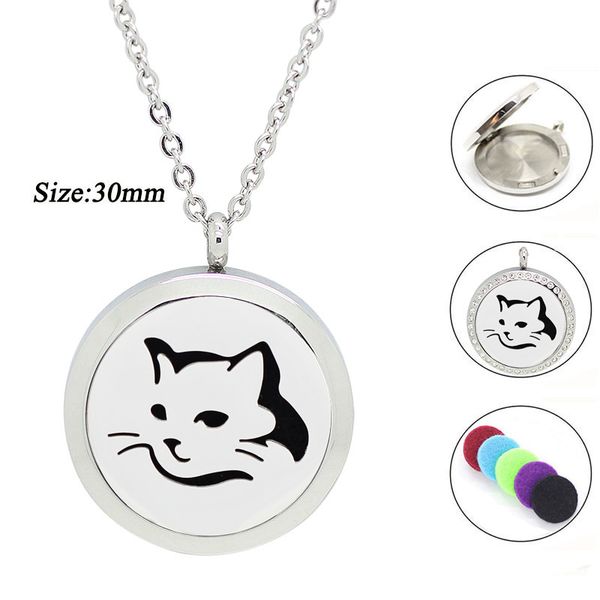 

hollow out magnetic aromatherapy diffuser necklace jewelry perfume locket pendant essential oil scent locket necklace, Silver
