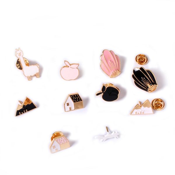 

wholesale- fashion small metal brooches for women clothing accesories pins and brooches cute jewelry accessories enamel pin gift brooch, Gray
