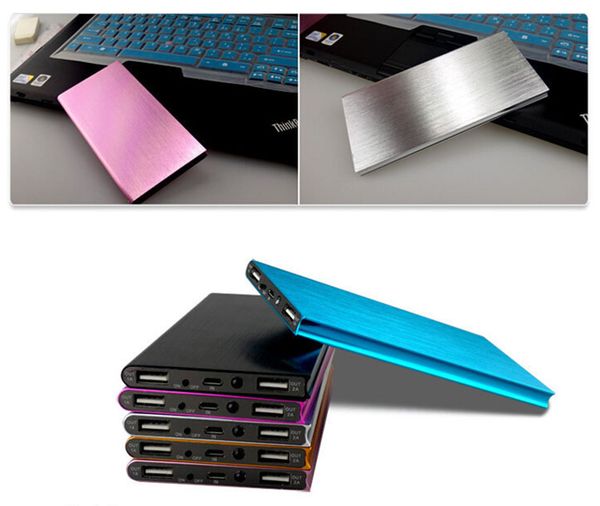 

Ultra thin 20000mAH Power Bank Battery Safety USB Charger Emergency for Mobile iphone Android cellphones chargers Free shipping