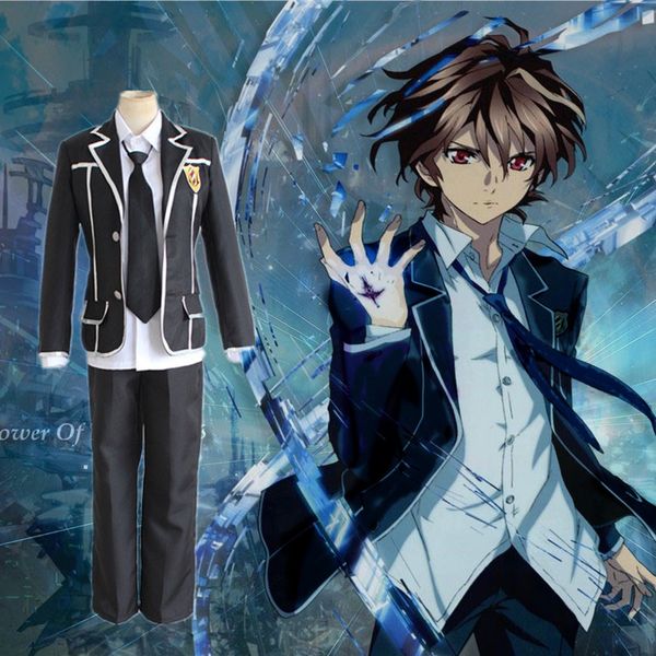 

ouma shu cosplay costumes red uniforms japanese anime guilty crown clothing masquerade/mardi gras/carnival costumes supply from s, Black