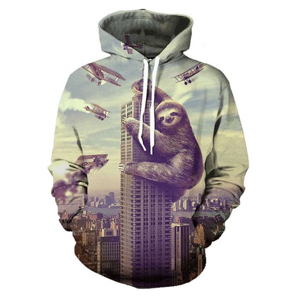 

wholesale- cartoon character hoodie men 3d print sweatshirts male autumn winter outfits coats fashion clothing sweats for unisex, Black