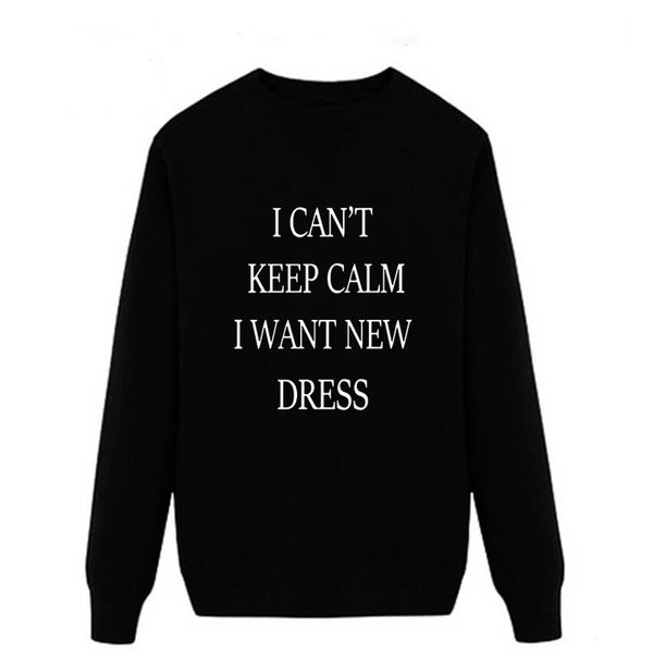 

new i can't keep calm i want new dress 2018 autumn this is me printed men o neck t shirt casual long sleeve slim fit, Black
