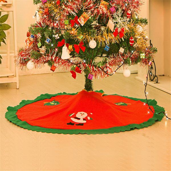 

wholesale- christmas decorations for home 2016 straight edge 90cm non-woven christmas tree skirt aprons decoracion navidad