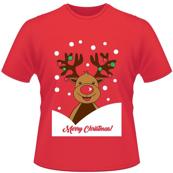 

mens christmas womens xmas xmas tees santa cotton reindeer gifts print short snowman t-shirt novelty t sleeve shirt dk0552b takn, Black
