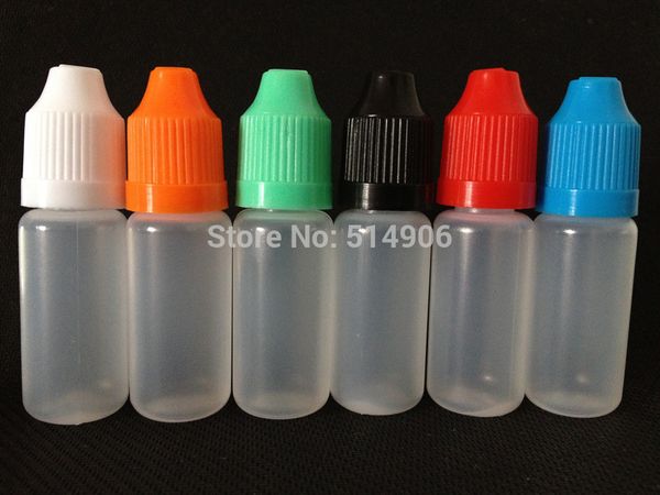 

wholesale- 10ml ldpe soft plastic dropper bottles, 10ml eye drop bottles with childproof cap and short coarse tip for e juice, 100pcs/lot