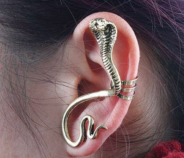 

punk vintage snake ухо манжеты готических antique silver / gold пирсинг уха клипы ухо studswomens серьга мода