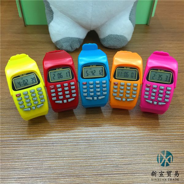 

children watch cartoon electronic calculator watch boys and girls watch manufacturers selling, Red;brown