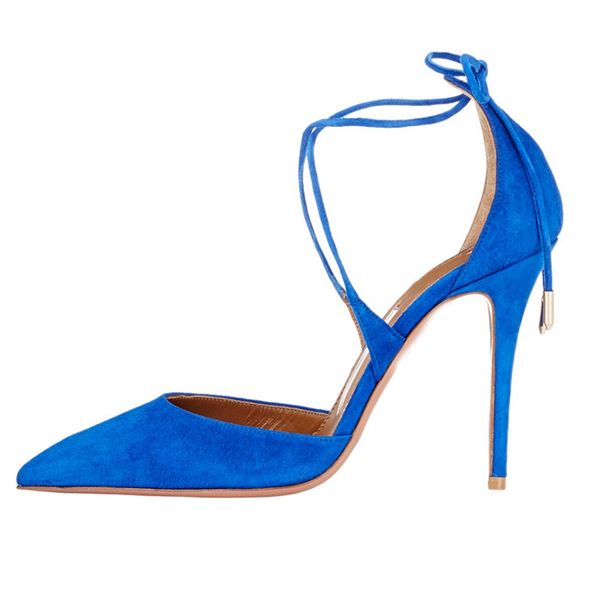 

zandina ladies handmade fashion 100mm high heel lace up crossstraps pointed toe party sandals shoes blue l007, Black