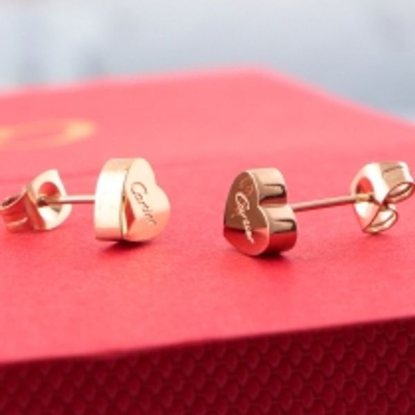 

316L Titanium steel stud earring with Super Cute Lucky heart for women wedding gift Jewelry factory price Free shipping PS5663
