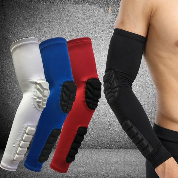 

wholesale- arm sleeve support honeycomb elbow pad breathable crashproof support protector guards basketball cycling arm warmer sport safety