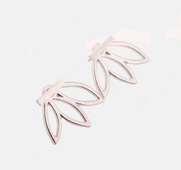 

урожай серебро золото выдалбливают лист серьги стад, Golden;silver