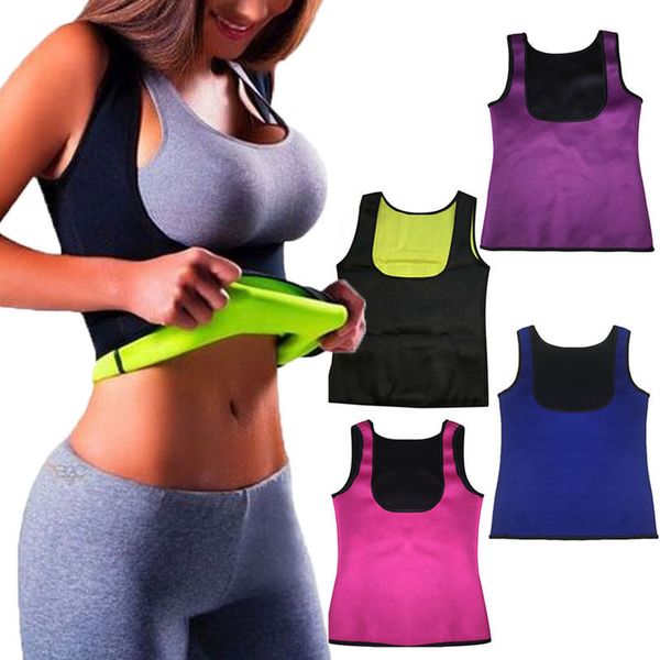 

wholesale- sweat women body shaper slimming waist trainer vest shapers clothes, Black;white