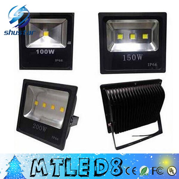 

dhl новое прибытие водонепроницаемый ip66 светодиодный прожектор 70 вт 100 вт 150 вт 200 вт светодиодные лампы 85-265 в светодиодные освещен