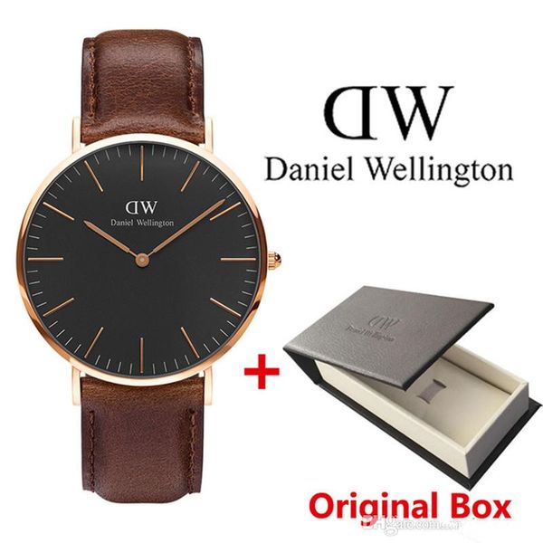 

Top luxury women men watches fashion leather nylon style ROSE GOLD mens lady watches montre femme relojes 36/40MM brand watch with box