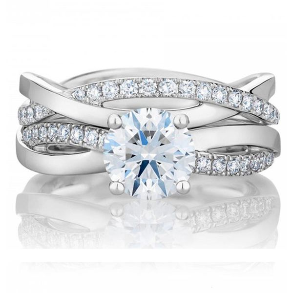 Plata esterlina 925 solitario 2Ct Pendientes De Topacio Blanco Colgante Collar Set Reino Unido