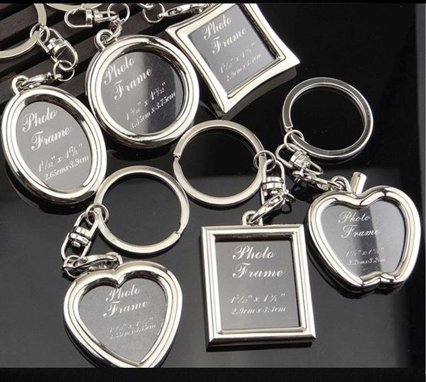 

6 models p frame keychain alloy locket lover picture key chain key rings heart apple pendants for women men anniversary present 240241, Slivery;golden