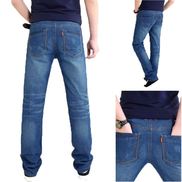 

wholesale- men's hip indoor size jeans trousers slim straight jeans moustache hop ripped 2021 homme denim overalls plus effect 28-4 gpn, Black