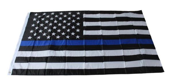 

4 types 90*150cm blueline usa police flags 3x5 foot thin blue line usa flag black, white and blue american flag with brass grommets