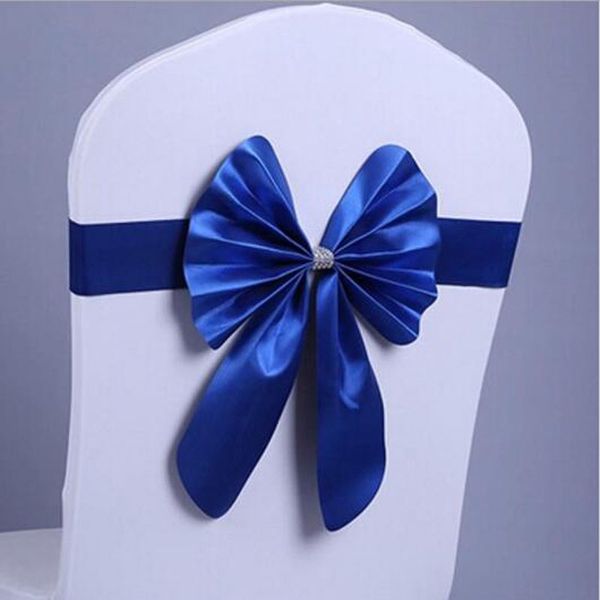 

new 25*85cm taffeta chair sashes banquet decoration wedding home party chair bow 11color can choose ing