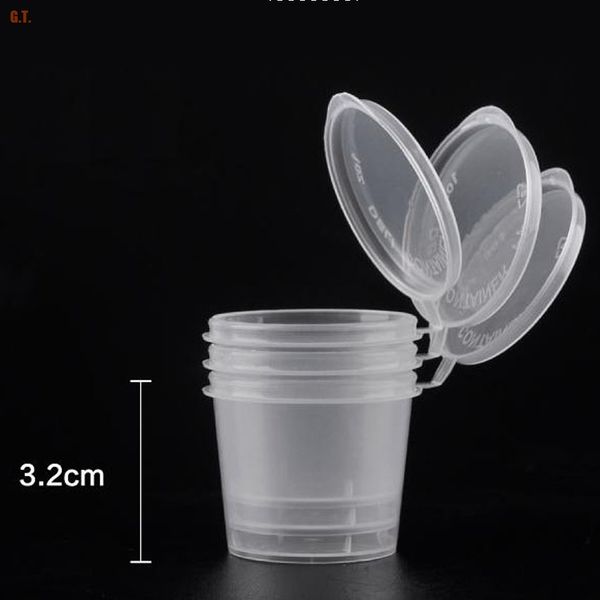 

2018 special offer rushed plastic 100pcs/lot-1oz-25ml-3.8cmx3cmx3.2cm pp seasoning box disposable tasting cup salad sauce take-out packaging