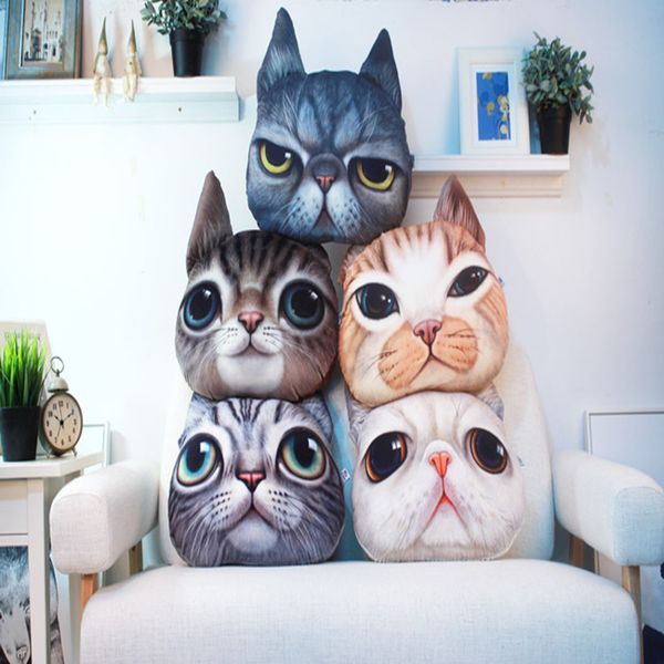 

40cm*38cm 3d shaped grumpy cat face pillow cushion pet personality car cushion creative cat nap pillow cute seat cushion lc438-1
