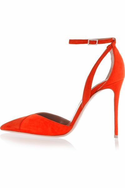 

zandina ladies handmade fashion brand 4inches ankle strap pointy high heel party office pumps shoes red-suede, Black