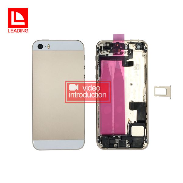 

Задняя крышка батарейного отсека корпус с гибким кабелем для iPhone 5s полный корпус