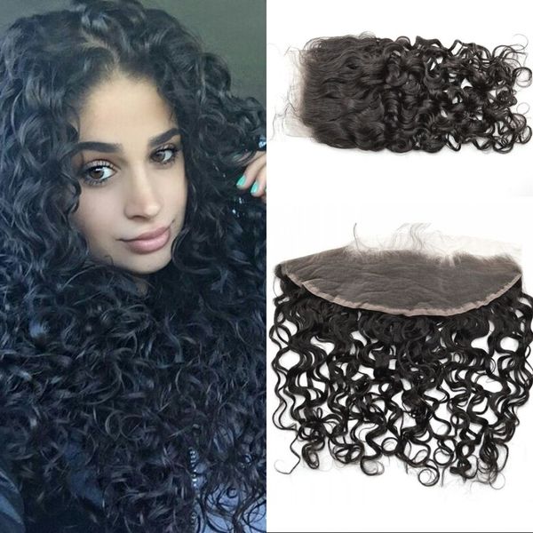 Wet And Wavy Lace Frontal Closure With Bleached Knots Cambodian