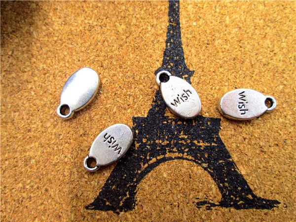 

75pcs 15x8mm charms antique silver tone pendant, Bronze;silver